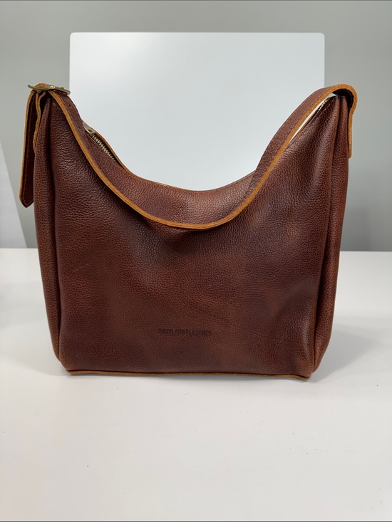 Portland Leather Handbags - Portland Leather Brown Pebble  Shoulder Bag